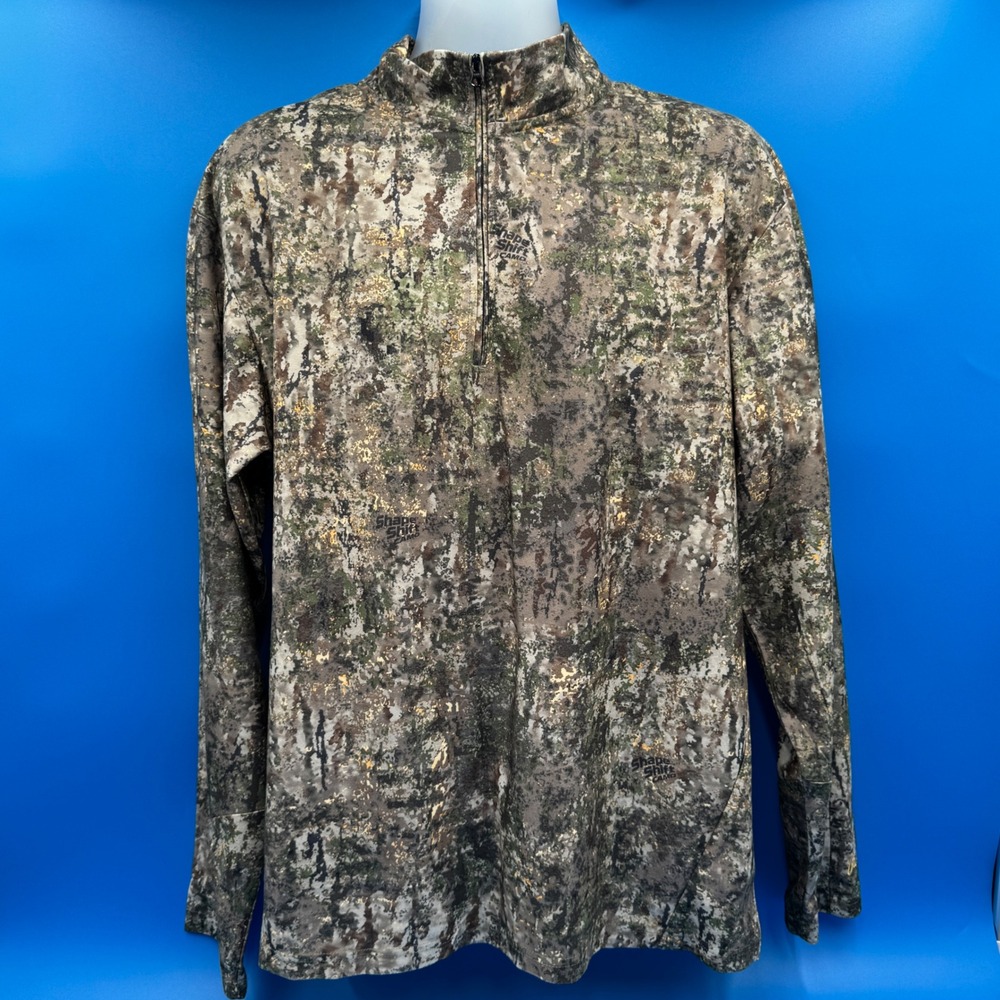Gamehide Mens Camo Quarter Zip Long Sleeve Shirt XL Shape Shift Camo Hunting‎